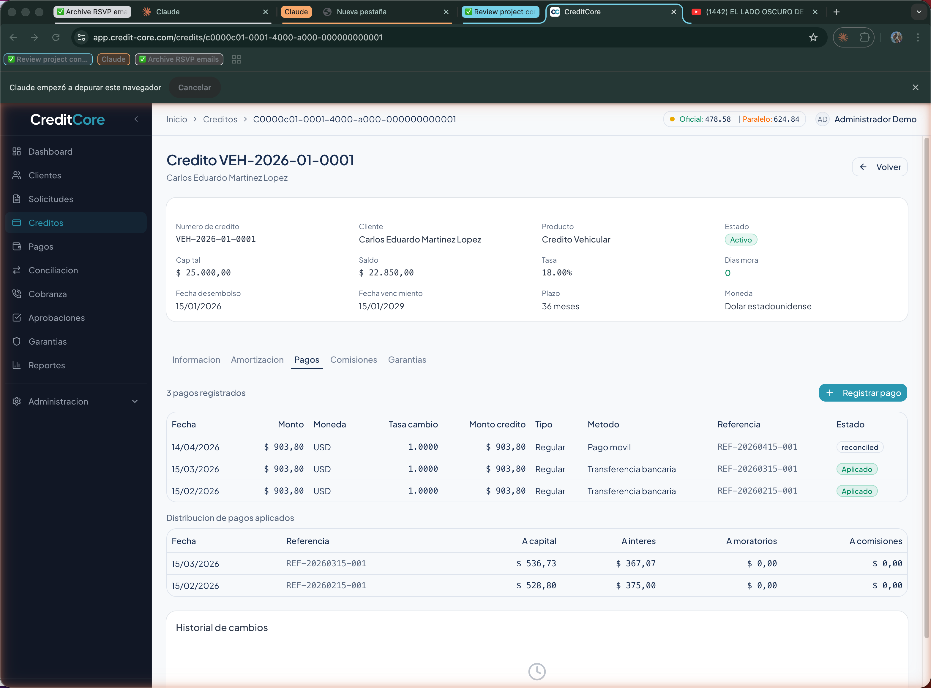 Desembolso y Pagos Multimoneda